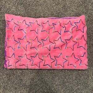 Justice Reversible Pink/Purple Star Blanket